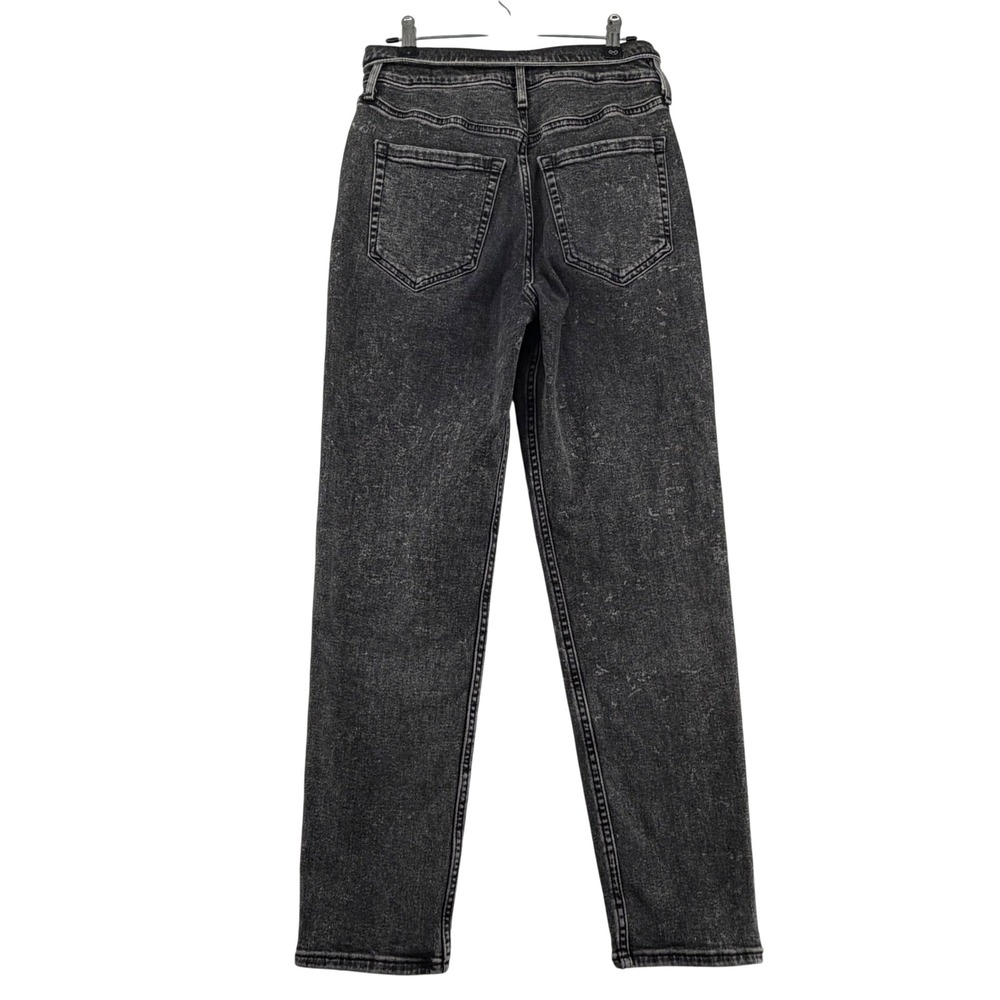 Hollister Ultra High-Rise Mom Jean Womens 3R 26x27 Black Acid Foldover Waist - Picture 7 of 10